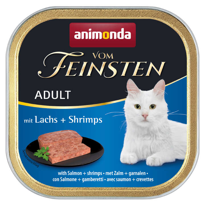 animonda Katzen-Nassfutter Vom Feinsten Adult Lachs + Schrimps